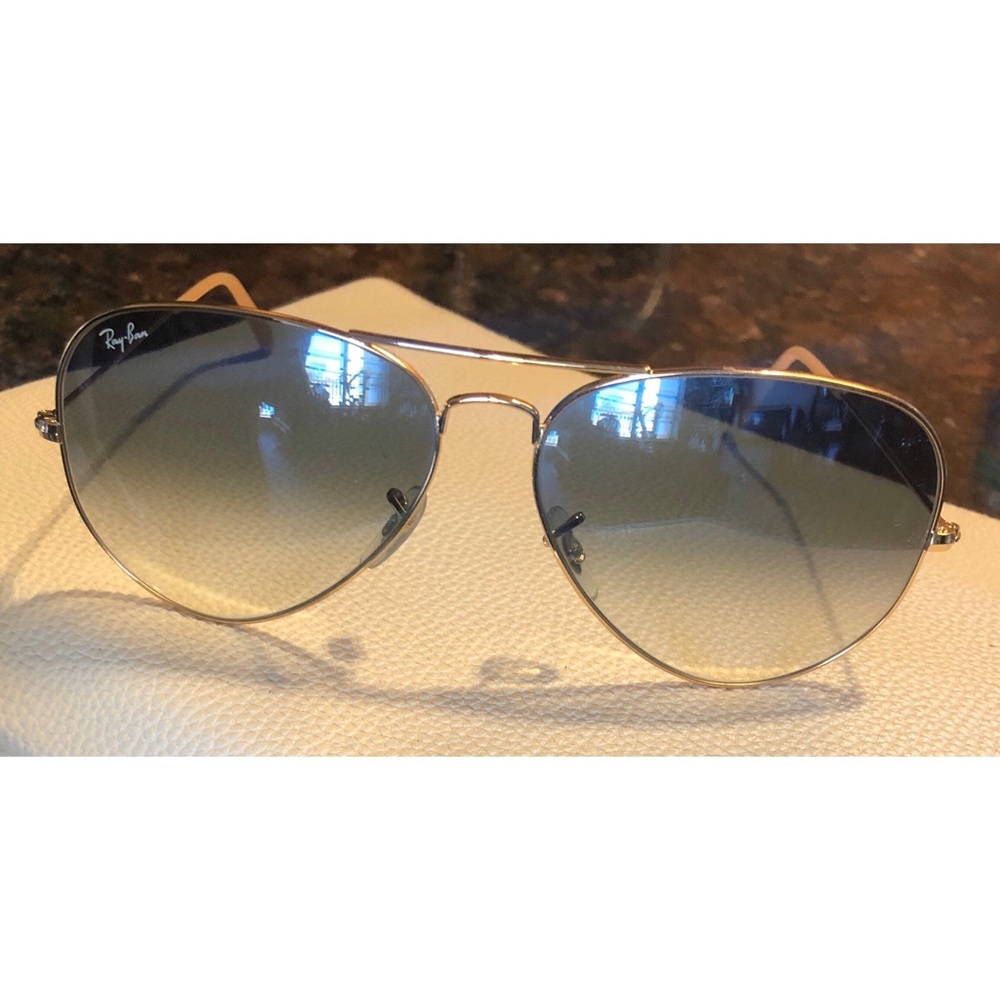 RayBan Aviators blue fade lenses